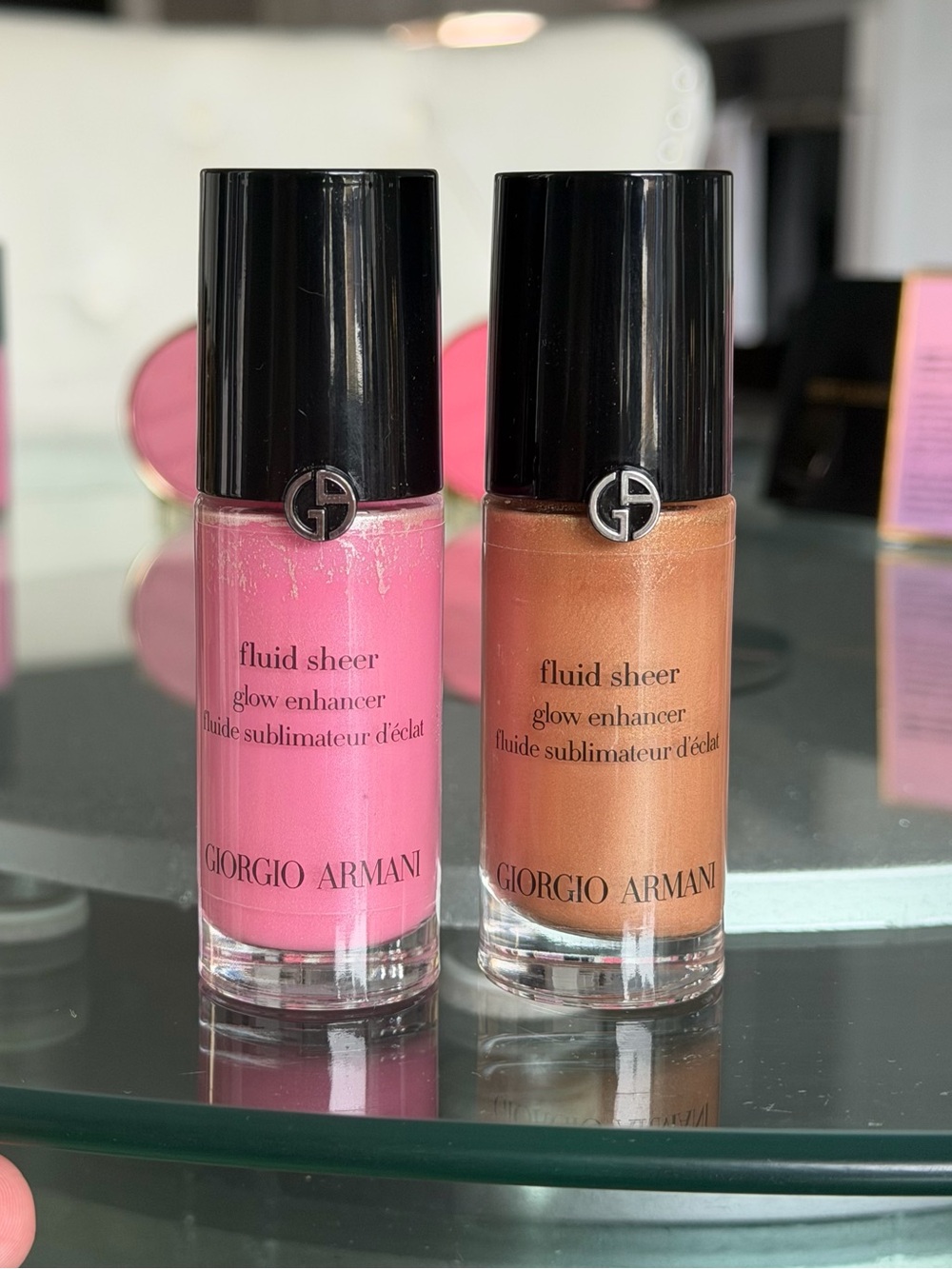 Giorgio Armani Fluid Sheer Glow Enhancer Duo Blush & Bronzer , Brand New, No Box